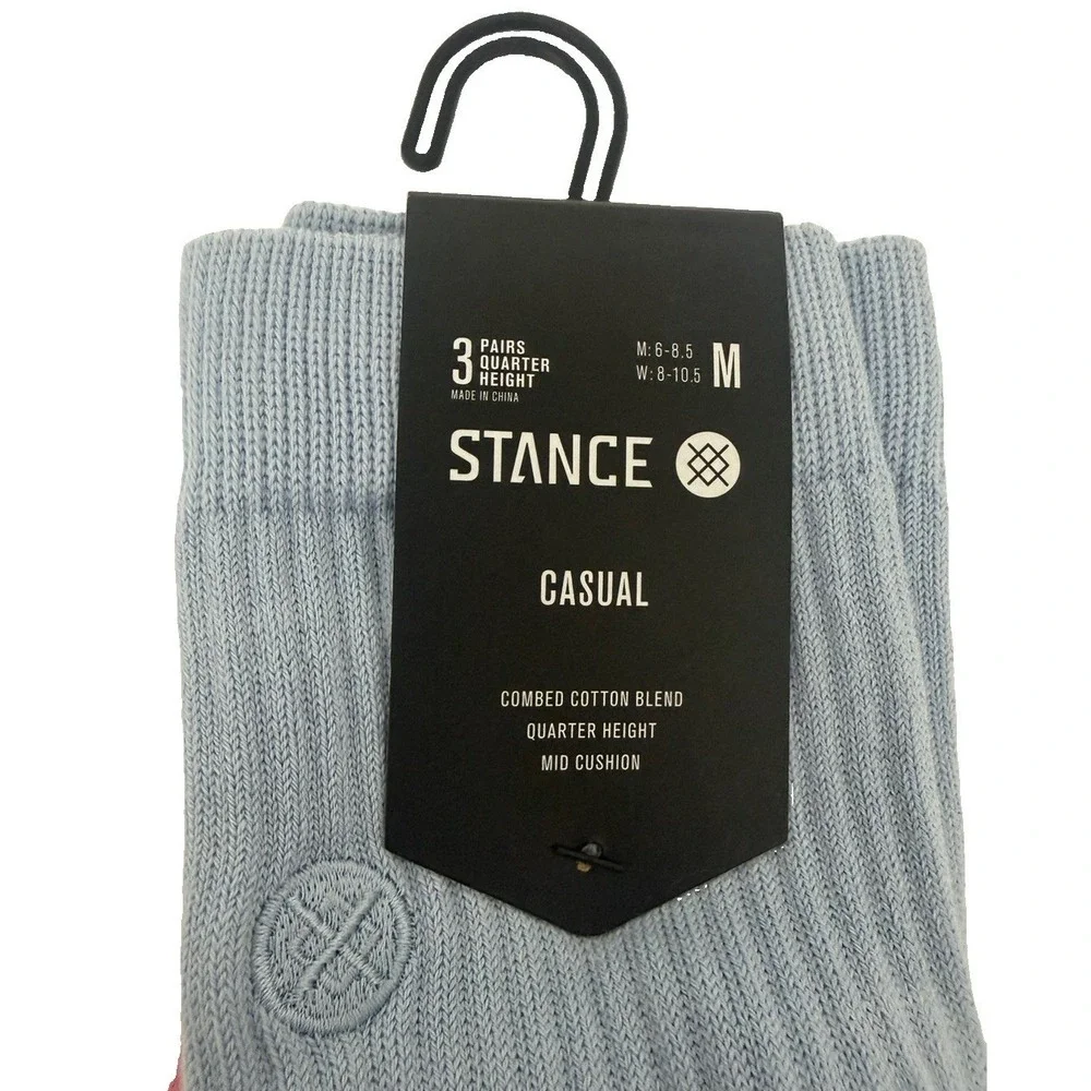 Stance Women's Icon Quater Pack Periwinkle Size Medium 8-10.5 New